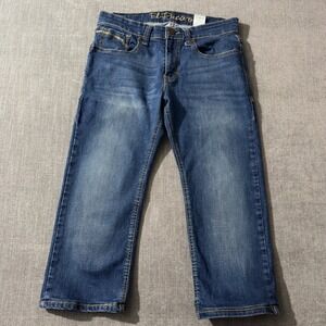 El Reparo Mens Blue Denim Jeans‎ Straight Leg Custom Hemmed Length 30x22